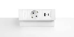 Filex Power Desk Up® 2.0 - 1x 230V, 1x USB A+C Charge (5.0V - 3.1A - 15.5W) - Wit