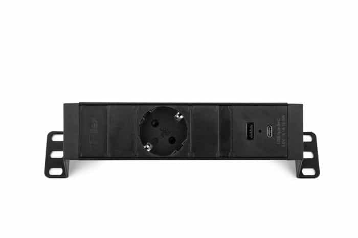 Filex Desk Up® - 1x 230v, 1x USB A+C Charge (5.0V - 3.1A - 15.5W) - Zwart