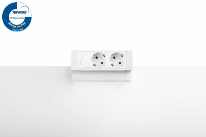 Filex Power Desk Up® 2.0 - 2x 230V - Wit
